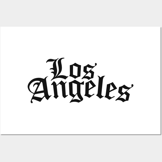 Los Angeles LA City - California Script Wall Art by Tees_N_Stuff